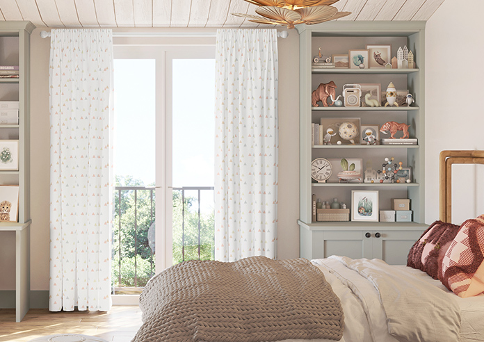 Faceted, Peachy - Made to Measure Curtains - Image 3